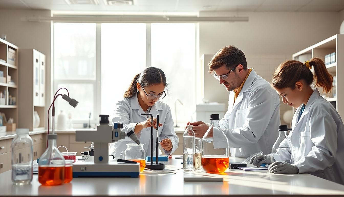 Student developing practical and academic skills